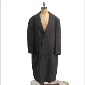 Jefferson Clothiers, Richmond Va. Vintage, Wool, Tweed, Overcoat.